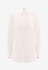 Brunello Cucinelli Monili-Trimmed Long-Sleeved Shirt White MA778NH536_C159