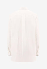 Brunello Cucinelli Monili-Trimmed Long-Sleeved Shirt White MA778NH536_C159