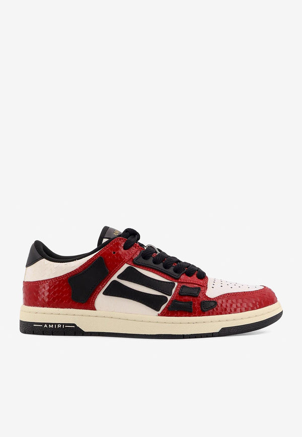 Amiri Snake Leather Low-Top Sneakers Red AMFOSR1104_RED