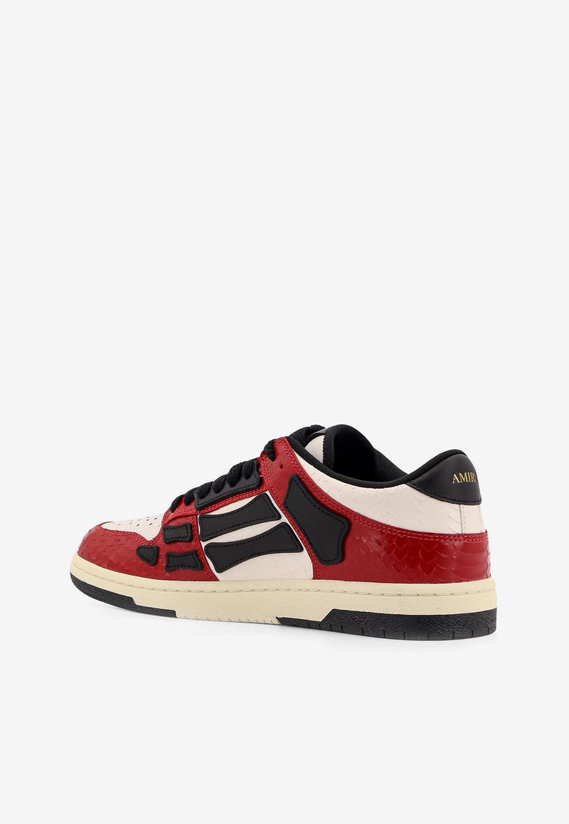 Amiri Snake Leather Low-Top Sneakers Red AMFOSR1104_RED