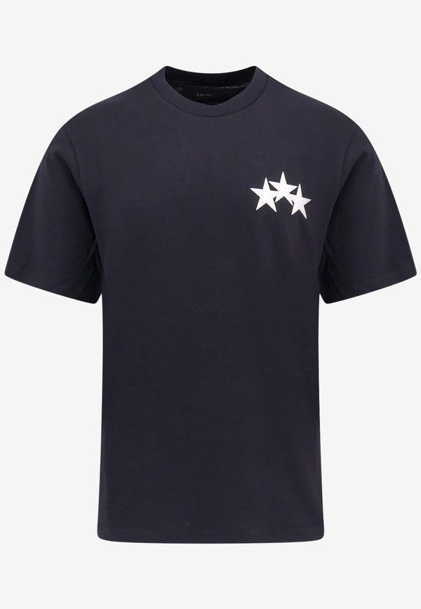 Amiri Three Stars Crewneck T-shirt Black AMJYTE1148_BLACK