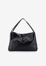 Salvatore Ferragamo Large Calf Leather Tote Bag Black 219804777335_NERO