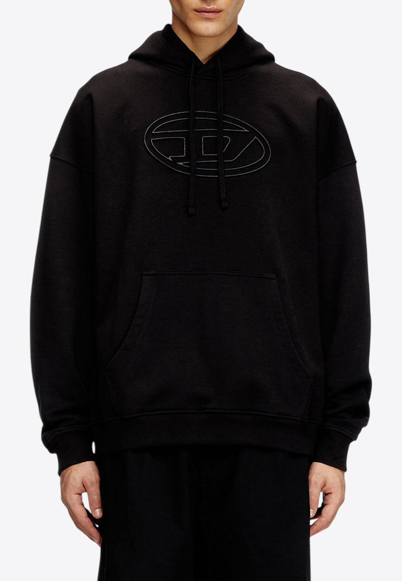 Diesel S-Ummer Bigoval Hooded Sweatshirt Black A037910JYYJ_9XX