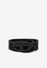 Diesel Oval-D Logo Denim Belt Black X08516PR413_T8013