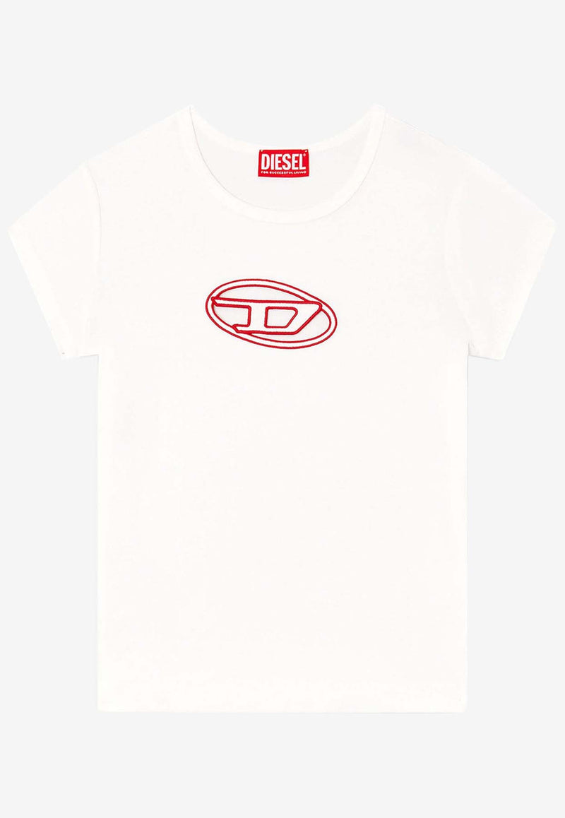 Diesel T-Angie Crewneck Logo T-shirt White A062680AFAA_141A