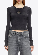 Diesel M-Anchor Cropped Sweater Black A148100AKBQ_900