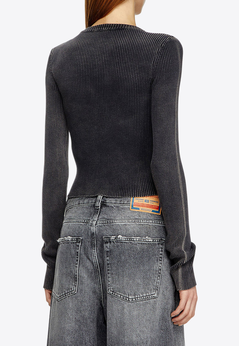 Diesel M-Anchor Cropped Sweater Black A148100AKBQ_900