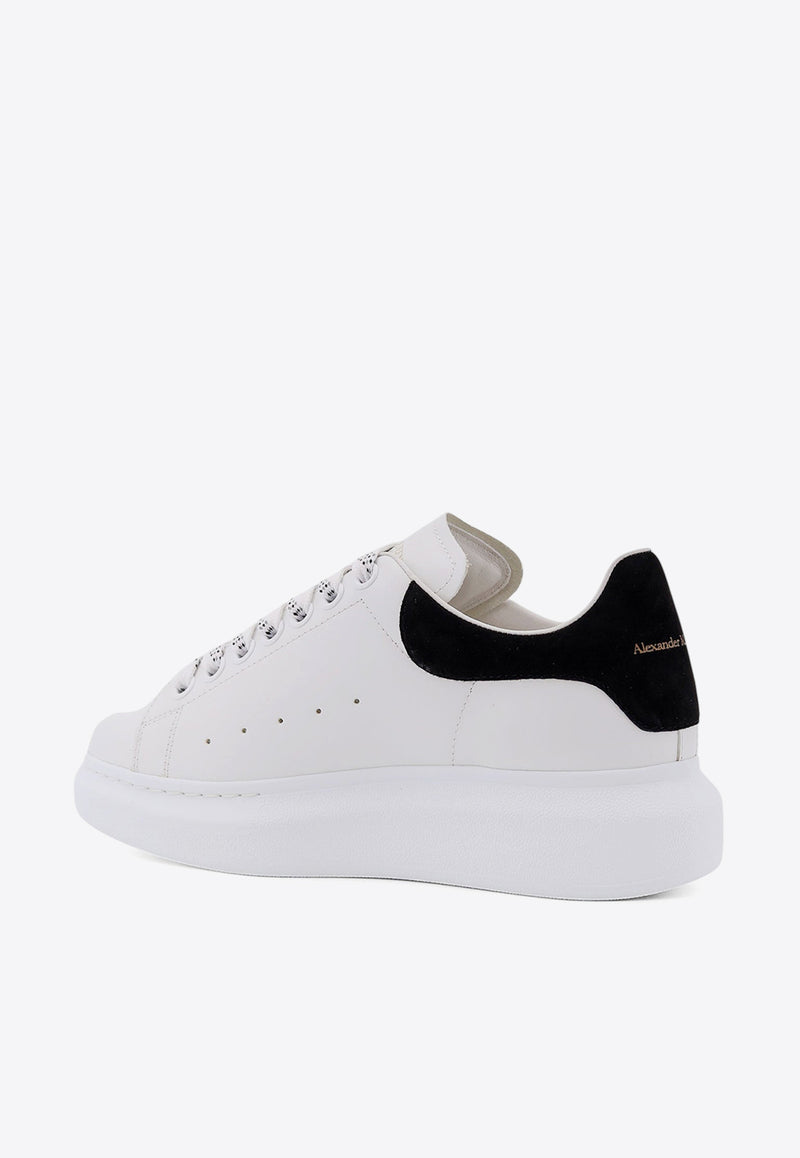 Alexander McQueen Oversized Leather Low-Top Sneakers Black 553770WIEF1_9061