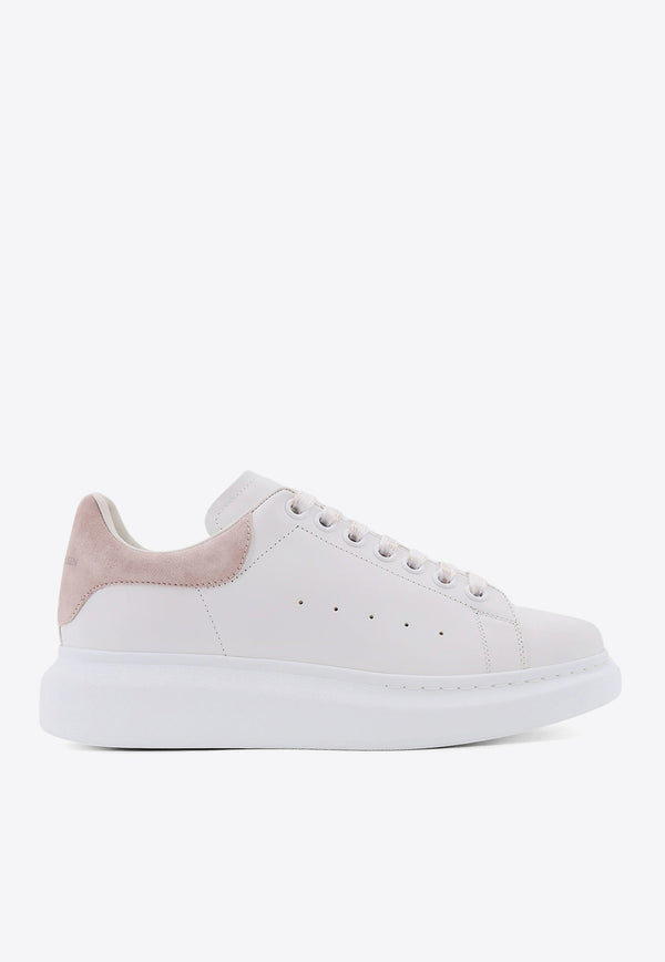 Alexander McQueen Oversized Leather Low-Top Sneakers White 553770WIEF1_9182