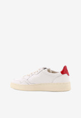 Autry Medalist Leather Sneakers White AULMLL21_RED