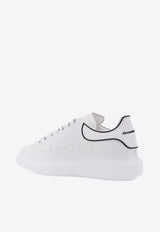 Alexander McQueen Oversized Leather Low-Top Sneakers White 625156WIEEQ_9074