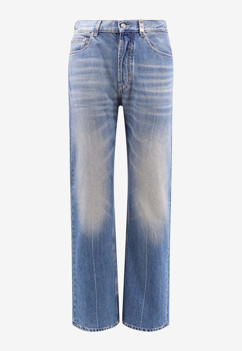 Alexander McQueen Washed Straight Jeans Blue 814645QYAA9_4211