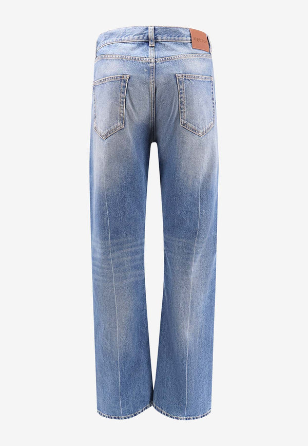 Alexander McQueen Washed Straight Jeans Blue 814645QYAA9_4211