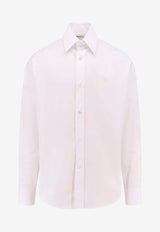 Alexander McQueen Skull Embroidered Long-Sleeved Shirt White 809346QNAAX_9000