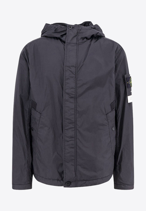 Stone Island Compass Patch Nylon Windbreaker Jacket Black K1S154100092S0A23_V0029