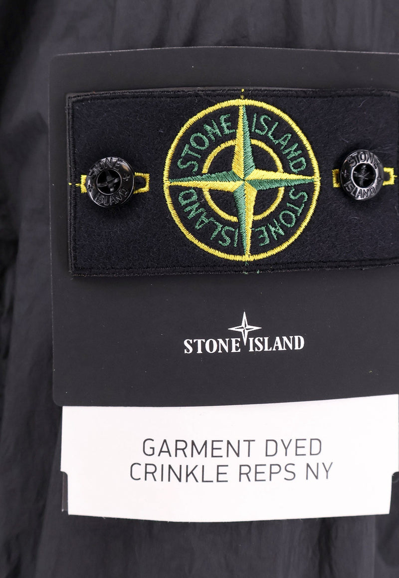 Stone Island Compass Patch Nylon Windbreaker Jacket Black K1S154100092S0A23_V0029