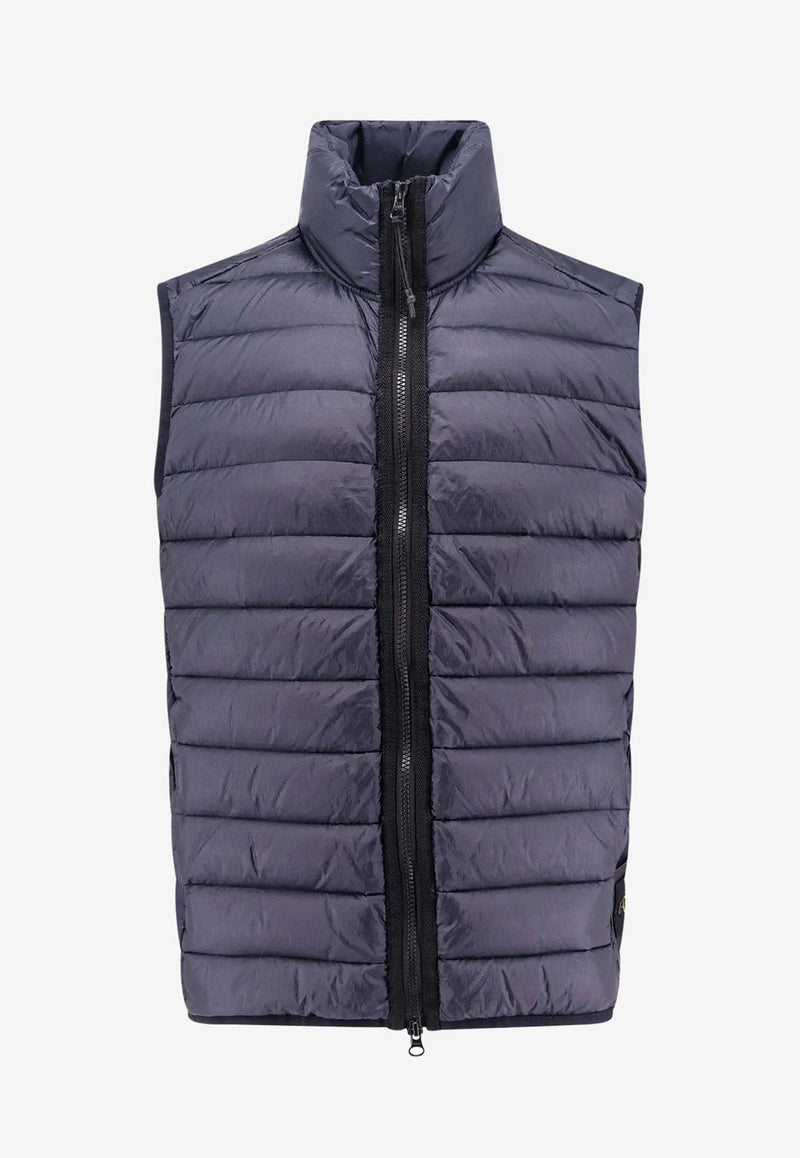 Stone Island Loom Nylon Down Vest Blue K1S15G100007S0024_V0020