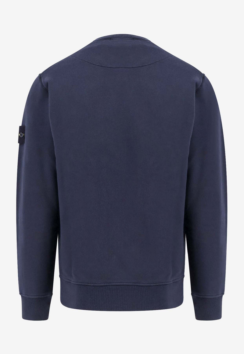 Stone Island Compass Patch Crewneck Sweatshirt Blue K1S156100044S0051_V0020