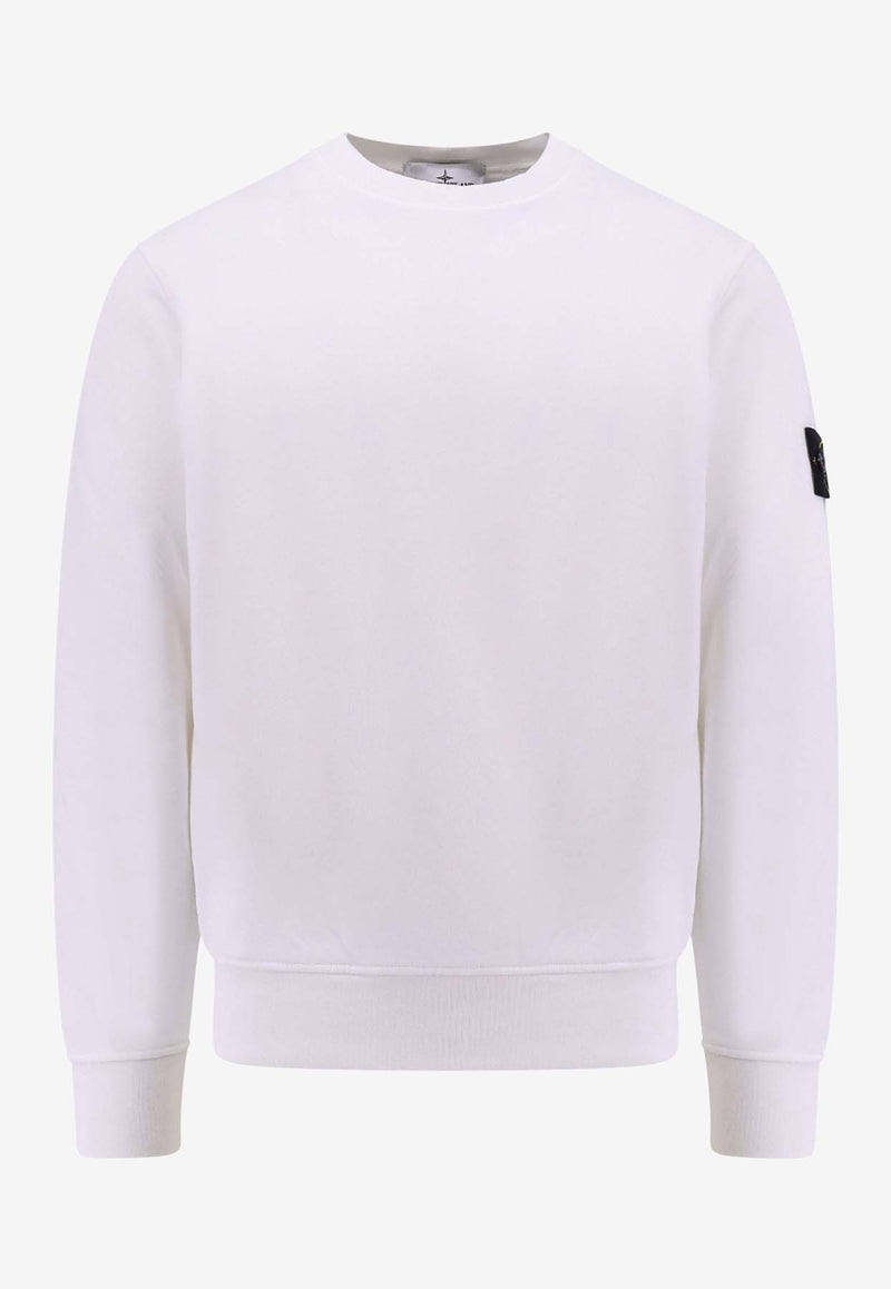 Stone Island Compass Patch Crewneck Sweatshirt White K1S156100044S0051_V0001