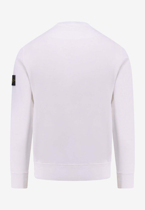 Stone Island Compass Patch Crewneck Sweatshirt White K1S156100044S0051_V0001