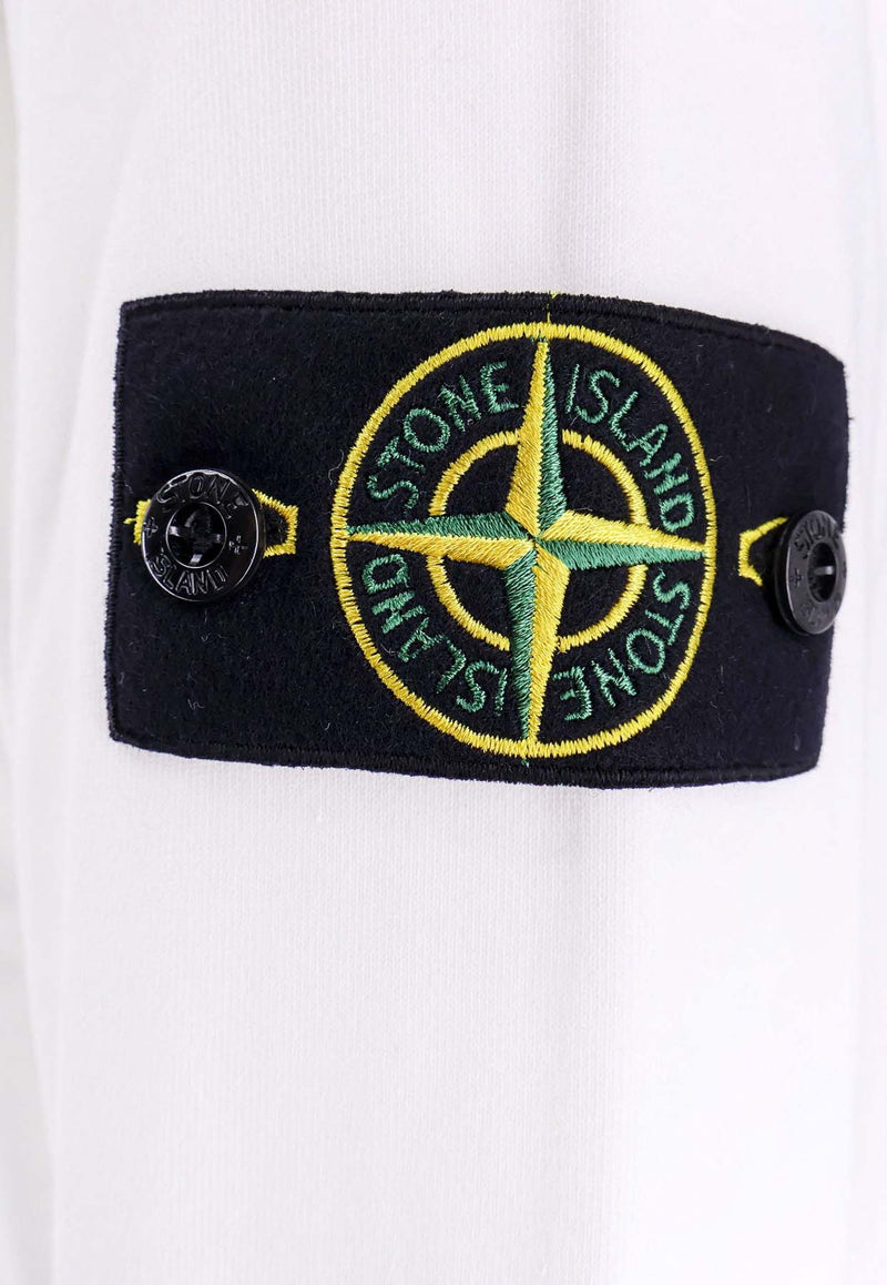 Stone Island Compass Patch Crewneck Sweatshirt White K1S156100044S0051_V0001