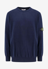 Stone Island Compass Patch Crewneck Sweater Blue K1S155100053S00B2_V0020