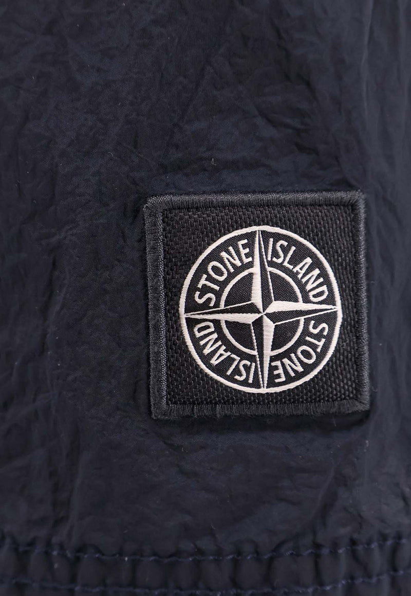 Stone Island Compass Patch Swim Shorts Blue K1S15B100009S0043_V0020