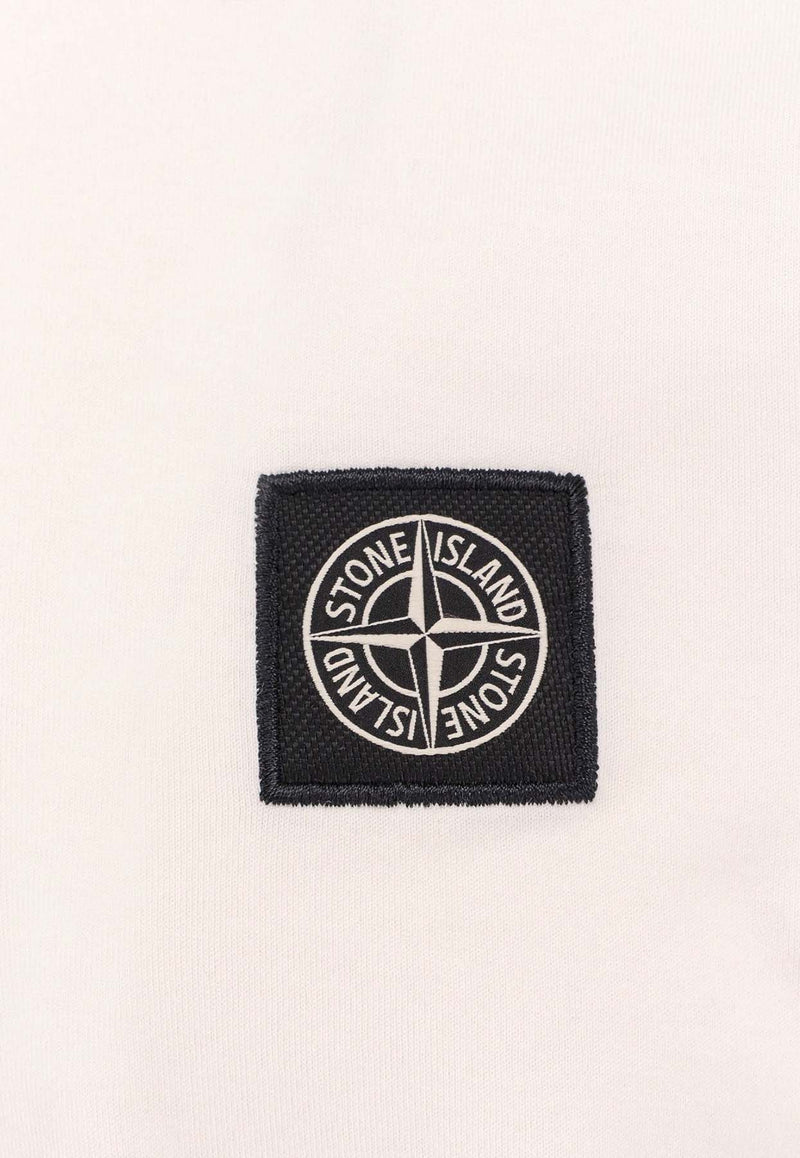 Stone Island Logo Patch Crewneck T-shirt White K1S152100039S0013_V0001