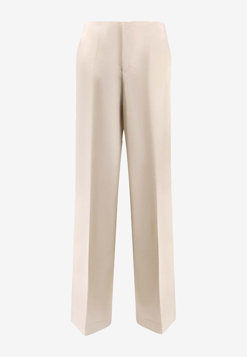 Philosophy Di Lorenzo Serafini Tailored Satin Pants Beige 03010723_0003