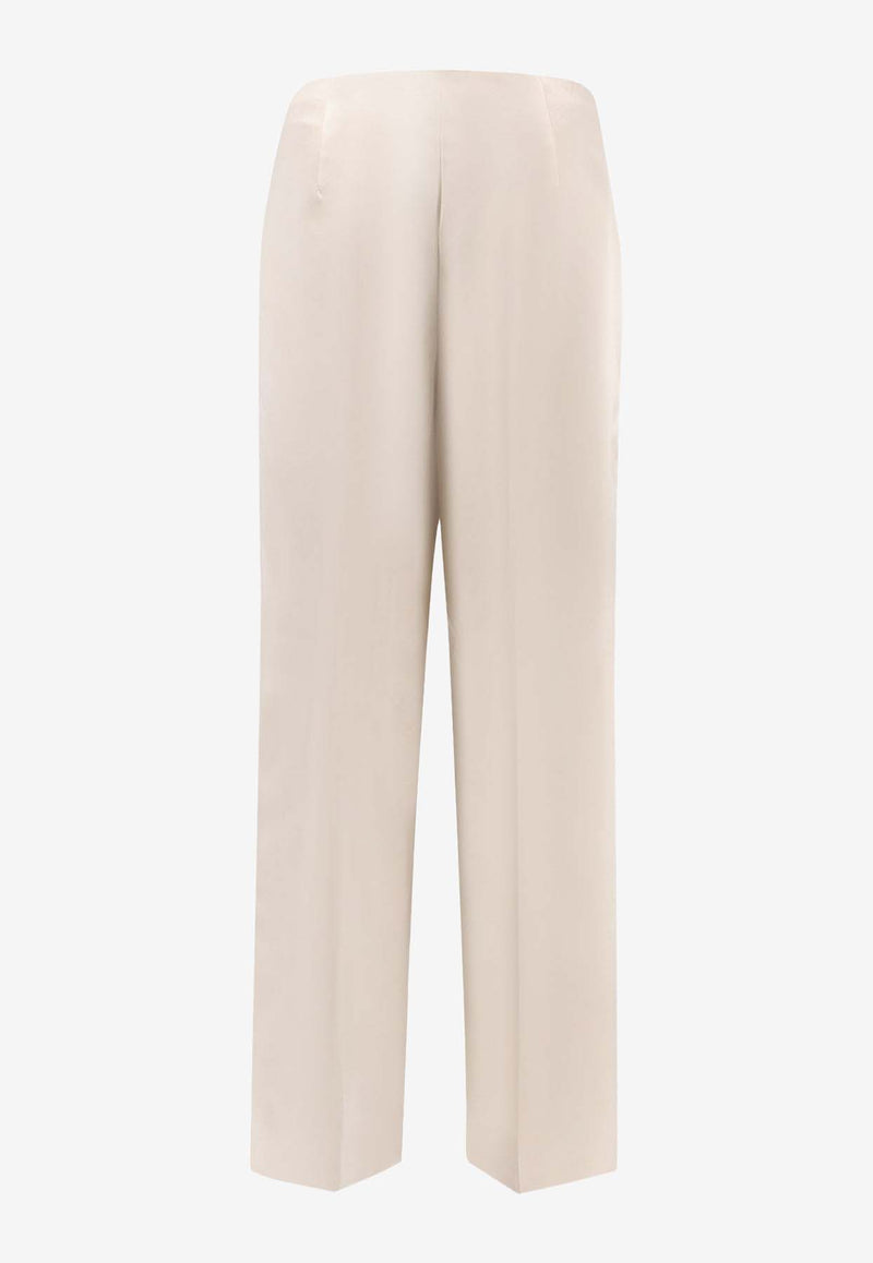 Philosophy Di Lorenzo Serafini Tailored Satin Pants Beige 03010723_0003