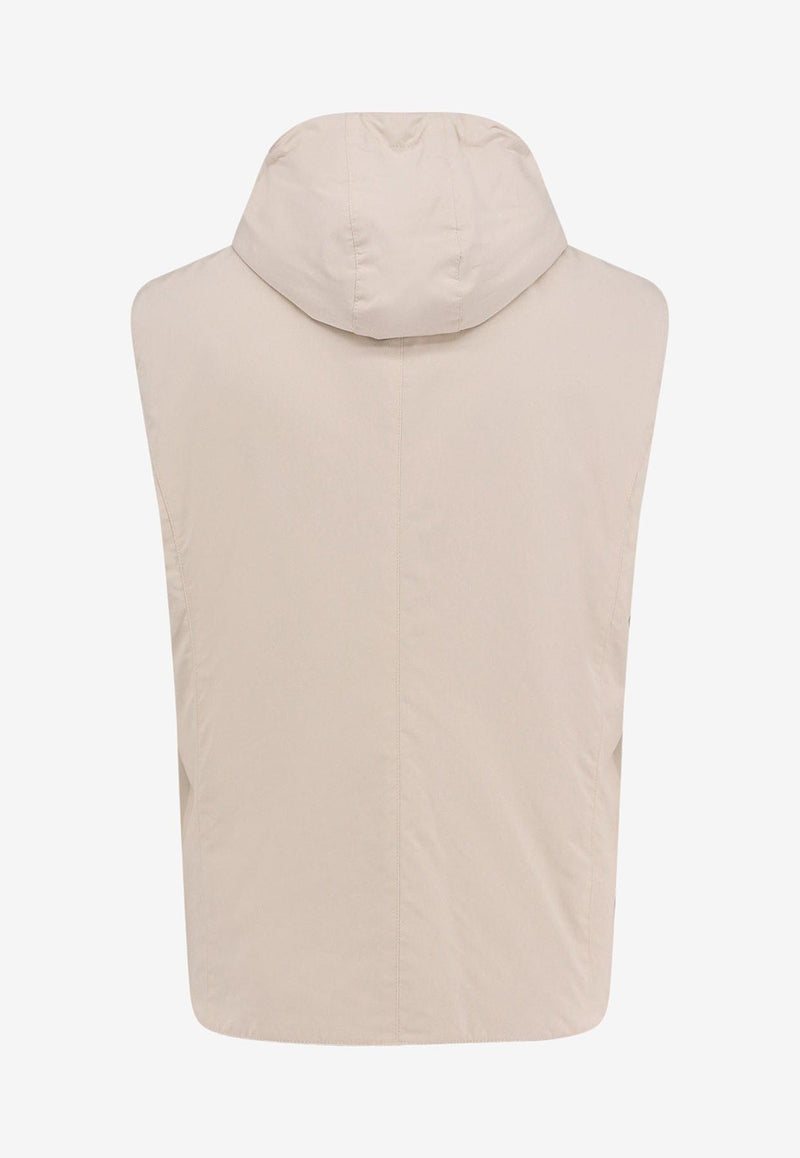 Brunello Cucinelli Padded Vest with Removable Hood White MD4796523_CTG25