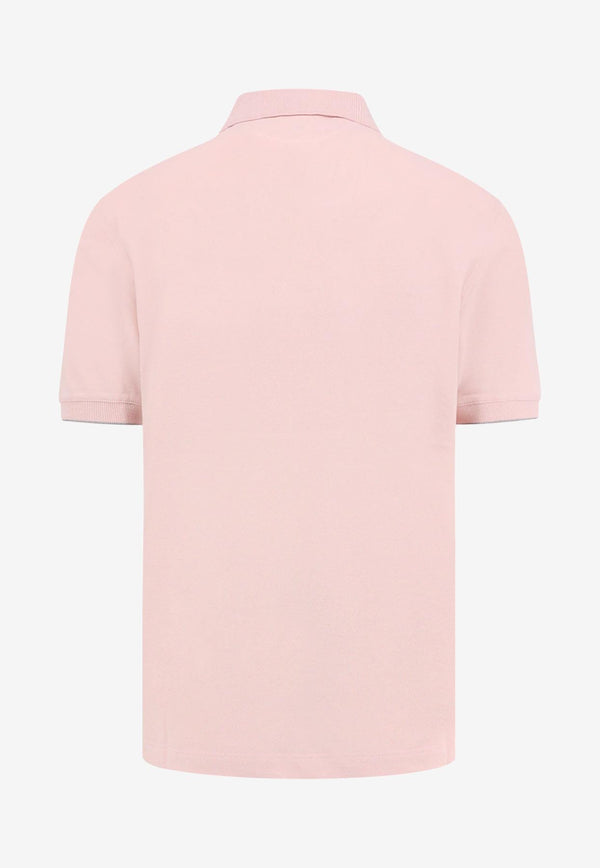 Brunello Cucinelli Embroidered Logo Polo T-shirt Pink ME8548788_CIZ64