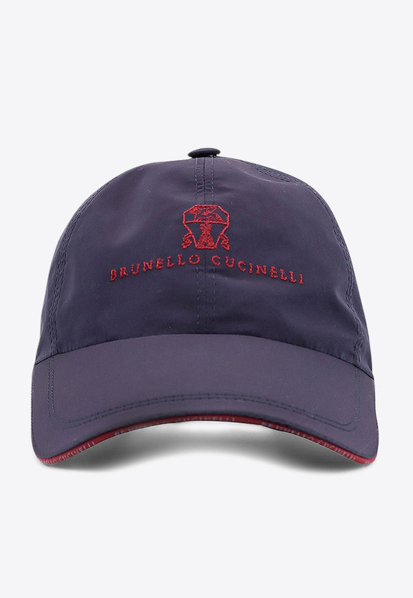 Brunello Cucinelli Logo Embroidered Baseball Cap Blue MD4799850_CDB71