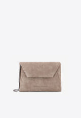 Brunello Cucinelli Suede Envelope Clutch Bag Beige MWDLD2722_C5859