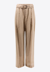 Brunello Cucinelli Belted Wide-Leg Pants Beige MH911P8862_C8690