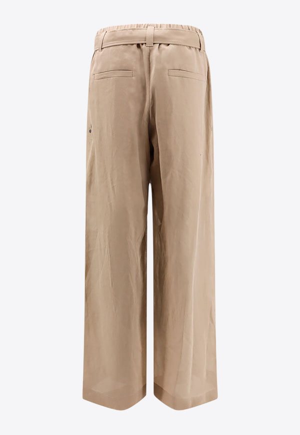 Brunello Cucinelli Belted Wide-Leg Pants Beige MH911P8862_C8690