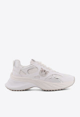 PINKO Ariel Leather and Mesh Sneakers White SS0067E022_ZI6