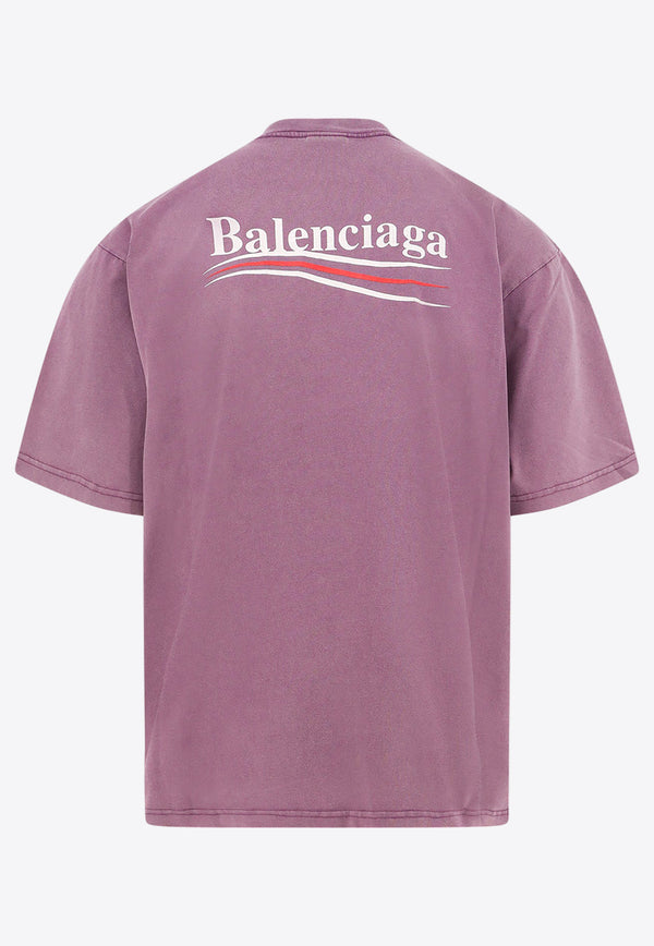 Balenciaga Political Campaign Distressed T-shirt Pink 764235TNVG5_3569