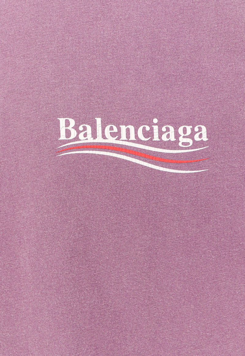 Balenciaga Political Campaign Distressed T-shirt Pink 764235TNVG5_3569