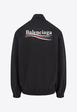 Balenciaga Political Campaign Zip-Up Sweatshirt Black 818502TRVE2_1089