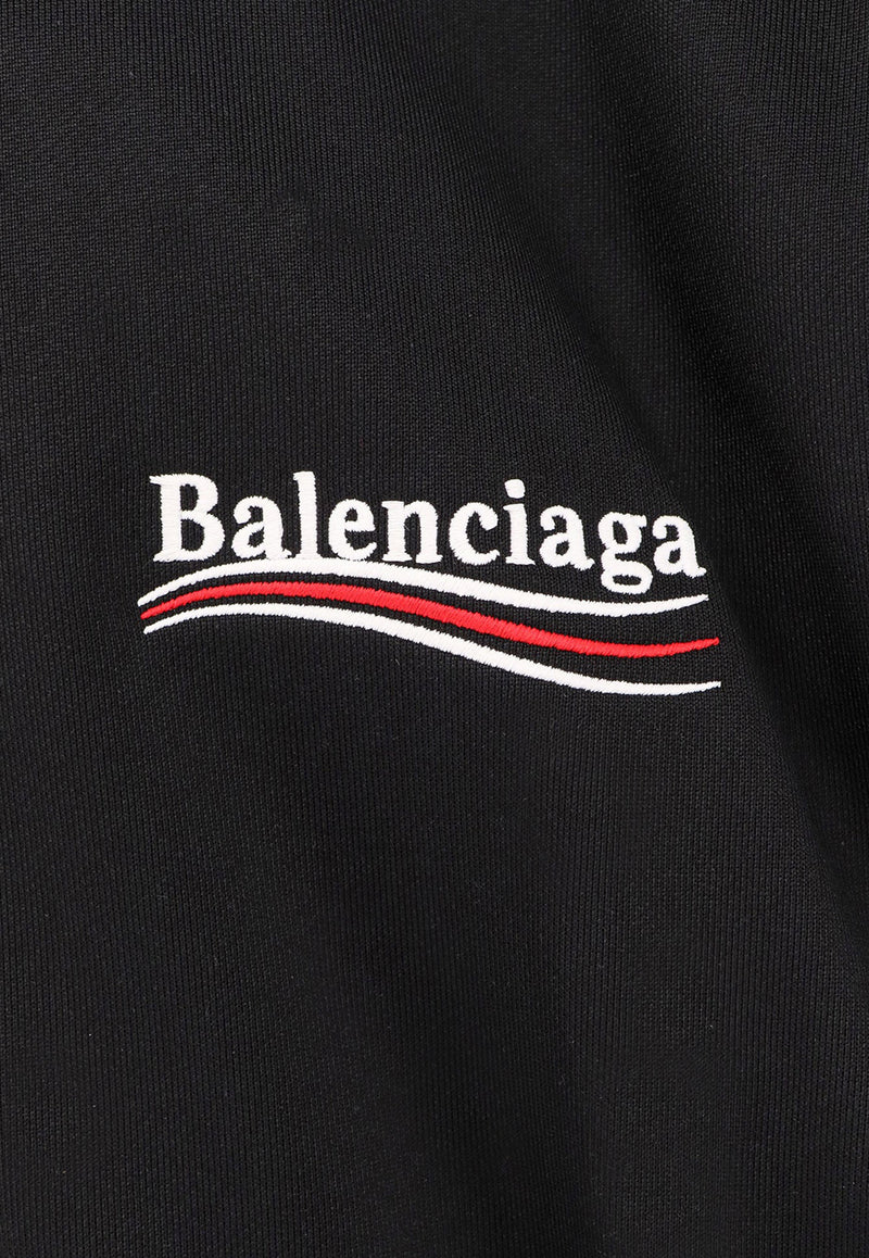 Balenciaga Political Campaign Zip-Up Sweatshirt Black 818502TRVE2_1089