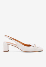 Tod
s 50 Calf Leather Slingback Pumps White XXW63L0JE10SMX_B015