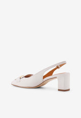 Tod
s 50 Calf Leather Slingback Pumps White XXW63L0JE10SMX_B015