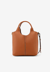 Tod
s Mini Tote Bag in Calf Leather Brown XBWEBRF0100UBL_2L83