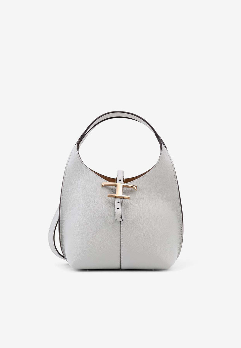 Tod
s T-Timeless Leather Top Handle Bag Gray XBWTSEA0100XSO_B215