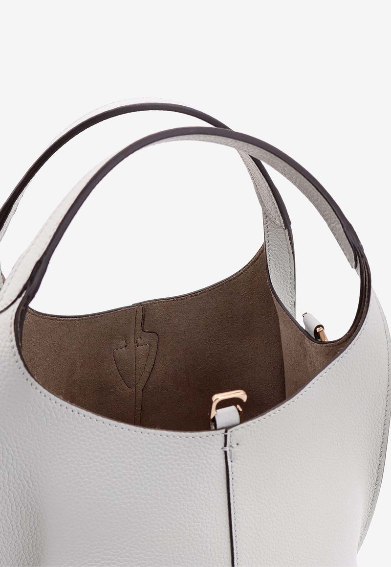 Tod
s T-Timeless Leather Top Handle Bag Gray XBWTSEA0100XSO_B215