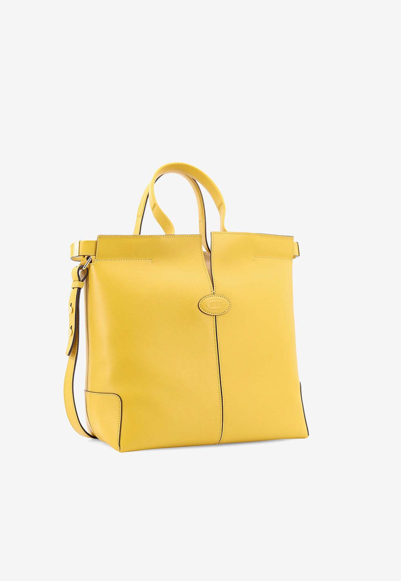 Tod
s Small Di Bag Folio Leather Shoulder Bag  Yellow XBWDBMAT200ROR_G245