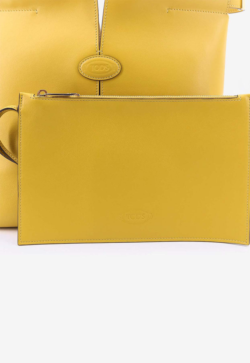 Tod
s Small Di Bag Folio Leather Shoulder Bag  Yellow XBWDBMAT200ROR_G245