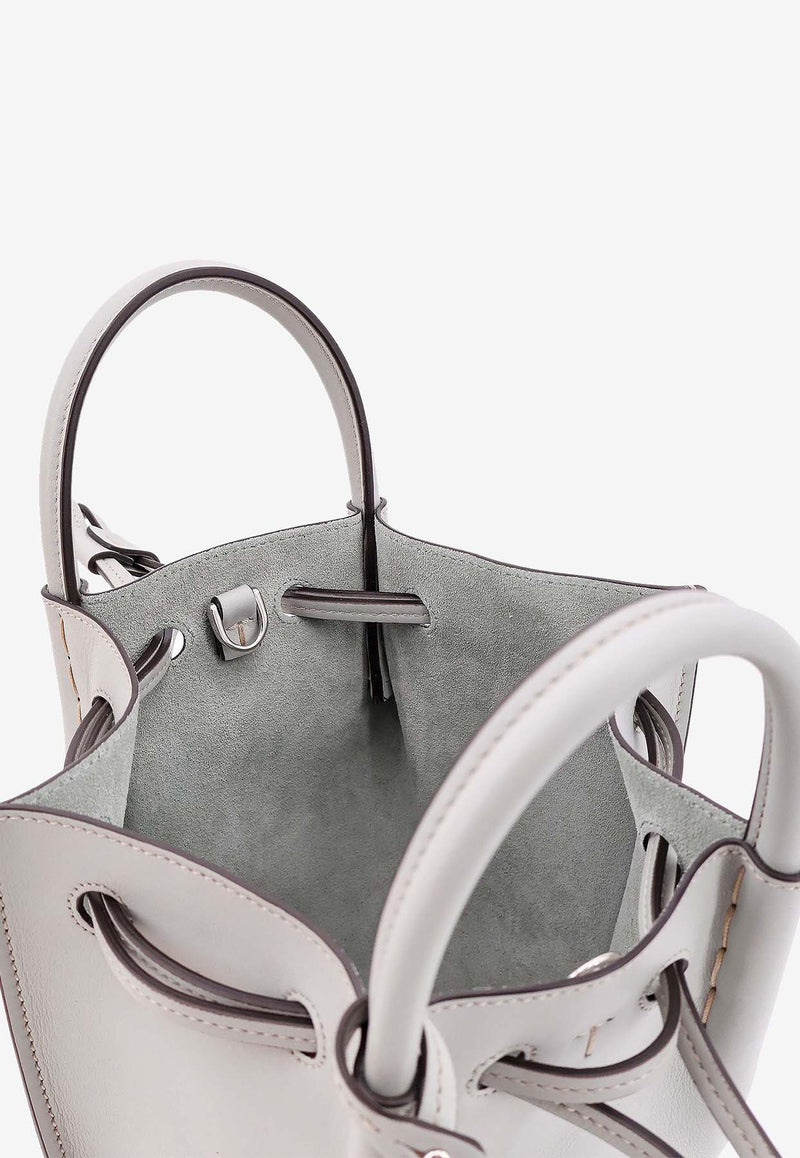 Tod
s Mini Buz Leather Bucket Bag Gray XBWBUZK0100UPP_B215