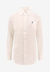 Polo Ralph Lauren Embroidered Logo Long-Sleeved ShirtWhite 211941509_002